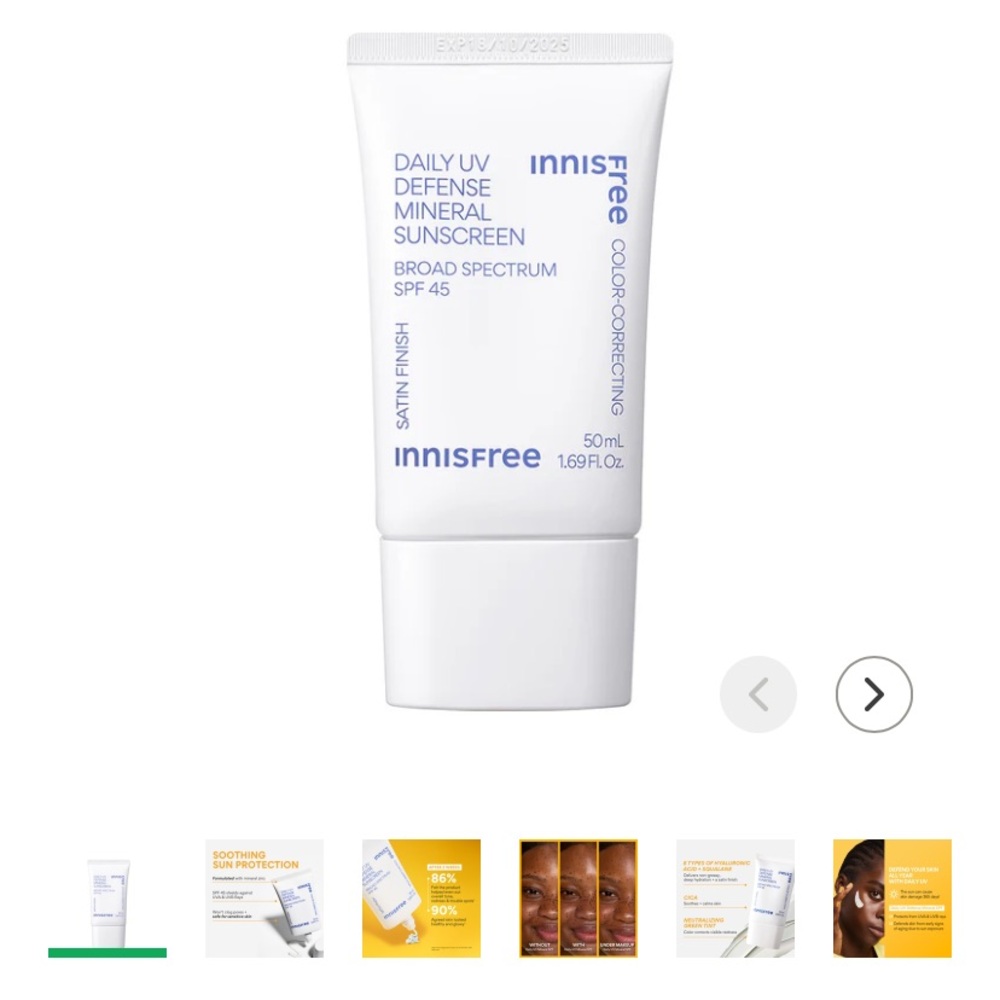 Innisfree Daily UV Defense Mineral Sunscreen SPF 45